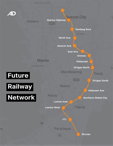MAP: Metro Manila Subway stations .